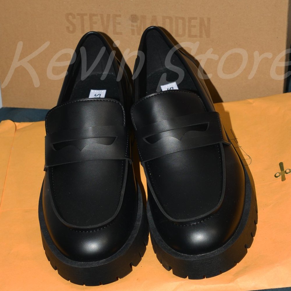 Ladies' black Lug Loafer   Steve Madden - Picture 2 of 8